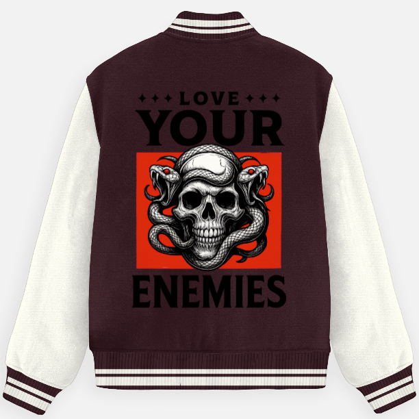 Love Your Enemies Unisex Varsity Jacket