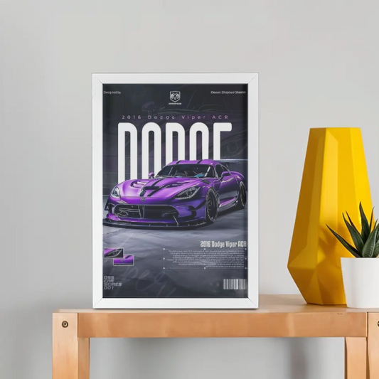 Dodge Viper Framed Poster