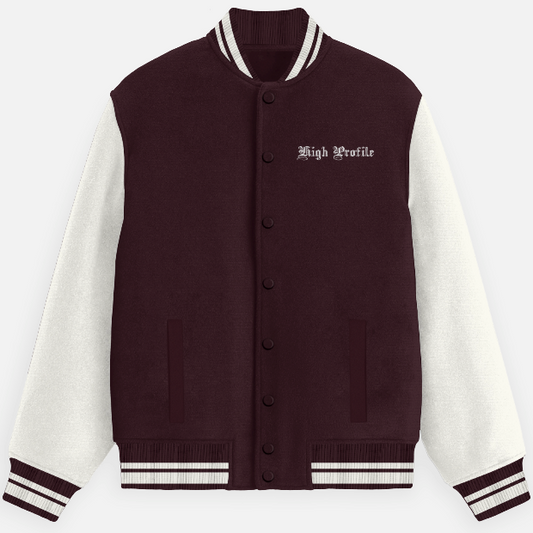 Unisex Maroon Varsity Jacket