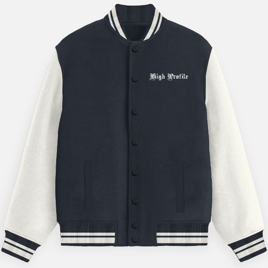 Unisex Navy Varsity Jacket