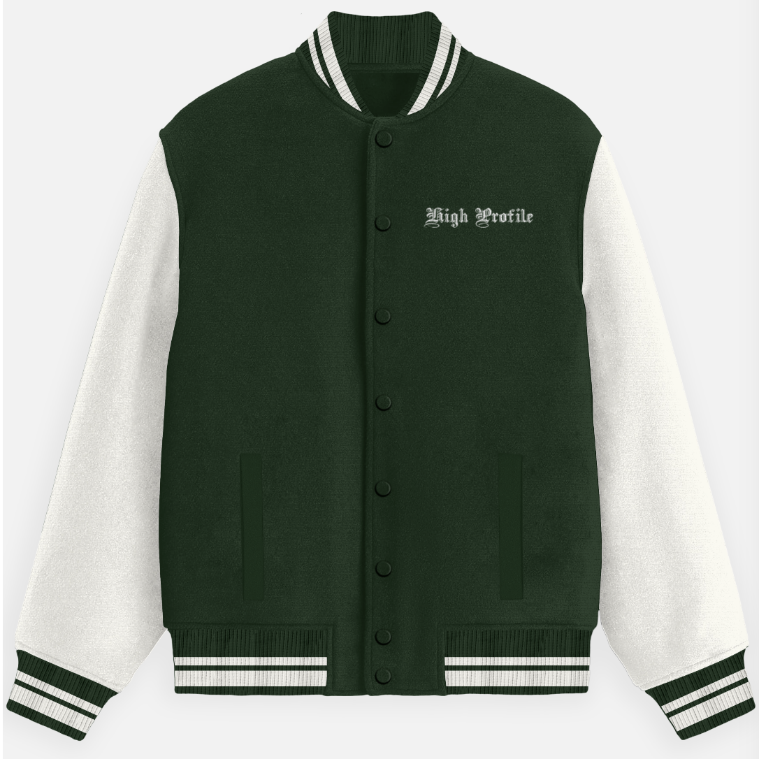 Unisex Forest Green Varsity Jacket
