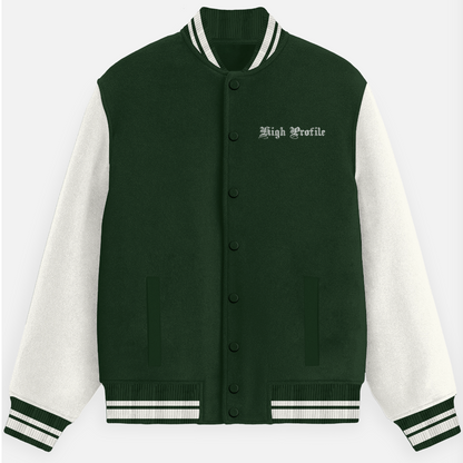 Unisex Forest Green Varsity Jacket