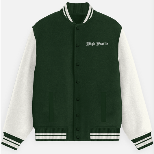 Unisex Forest Green Varsity Jacket