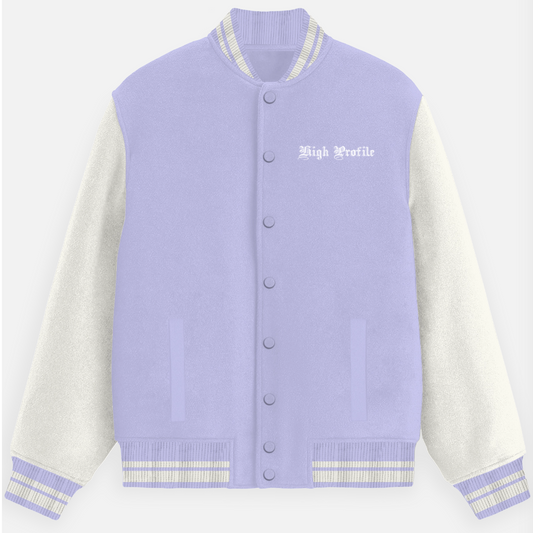 Unisex Lavender Varsity Jacket